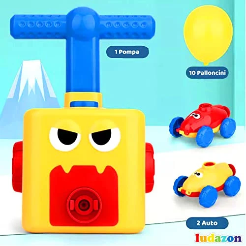 LUDAZON® Macchinine ad Aria, Questo Giocattolo divertirà da matti il tuo Bambino, Giochi Bambini 2 3 4 5 Anni per Maschio e Femmina, Regalo Educativo per Bambino e Bambina, Guarda Il Video