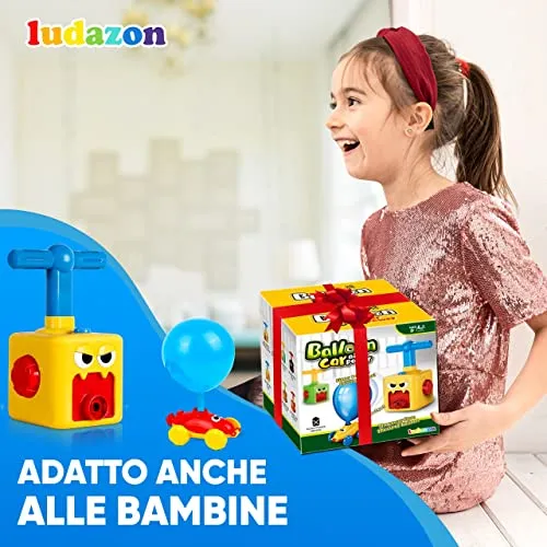 LUDAZON® Macchinine ad Aria, Questo Giocattolo divertirà da matti il tuo Bambino, Giochi Bambini 2 3 4 5 Anni per Maschio e Femmina, Regalo Educativo per Bambino e Bambina, Guarda Il Video