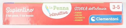 Clementoni- Sapientino-Scuola Dell'Infanzia-Forme, Colori, Alfabeto E Numeri-Quiz, Schede attività e Penna Interattiva Parlante, Gioco Educativo 3 Anni-Made in Italy, Italiano, 16748