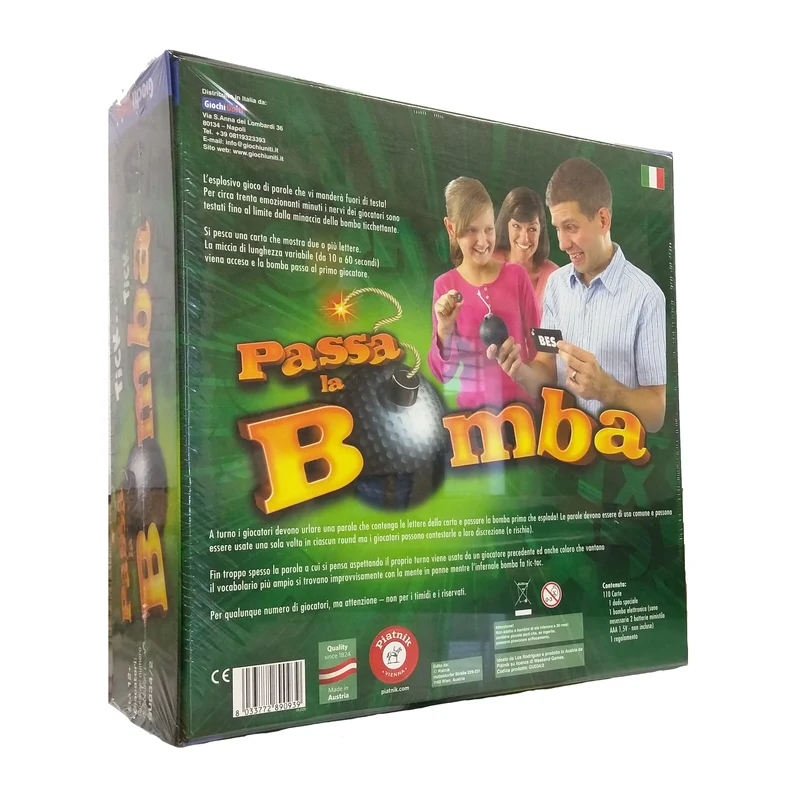 Giochi Uniti - Passa la Bomba, Gioco da Tavolo, 12+ Anni, 2+ Giocatori, Edizione Italiana, GU034/2