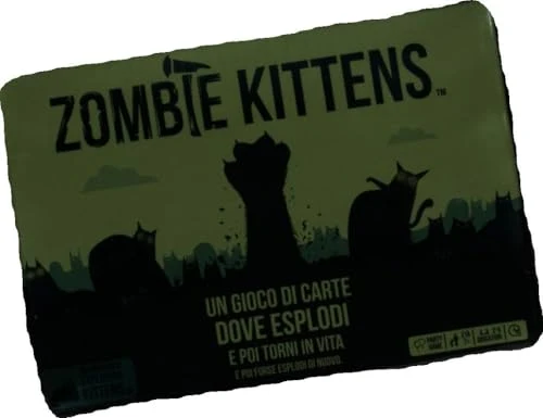 Asmodee - Zombie Kittens - Gioco di Carte, Party Game, 2-5 Giocatori, 7+ Anni, Edizione in Italiano