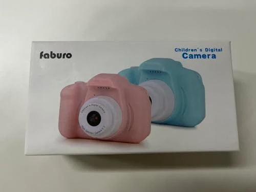 Faburo Macchina Fotografica Bambini con Scheda SD 32 GB, Fotocamera Bambini Portatile, Ricaricabile Fotocamera Digital Bambini, Videocamera Regalo di Compleanno/Natale per Bambini(Blu)