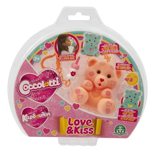 Giochi Preziosi COCCOLOTTI, Orso Interattivo, Che Ti Fa Baci, Effetti Luminosi, Modello Arancione, per Bambini dai 3 Anni CCL092