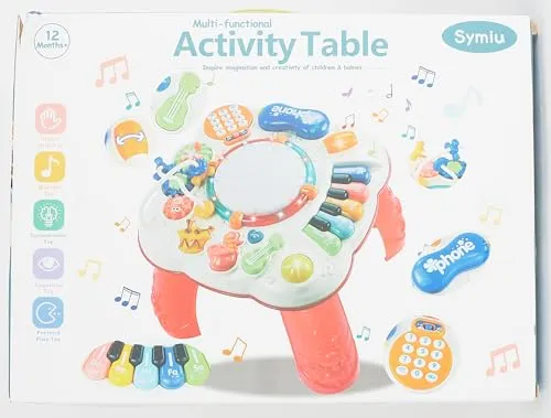 Giochi Bambini 1 Anno - Tavolo Multiattivita Bambini con Suoni e Luci Giochi Montessori 1 Anno Tavolino Bambini Gioco Bimbo Interattivo 1 Anno Strumenti Musicali Bambini Regalo Bimba Bimbo 1 2 3 Anno