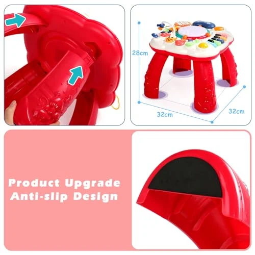 Giochi Bambini 1 Anno - Tavolo Multiattivita Bambini con Suoni e Luci Giochi Montessori 1 Anno Tavolino Bambini Gioco Bimbo Interattivo 1 Anno Strumenti Musicali Bambini Regalo Bimba Bimbo 1 2 3 Anno