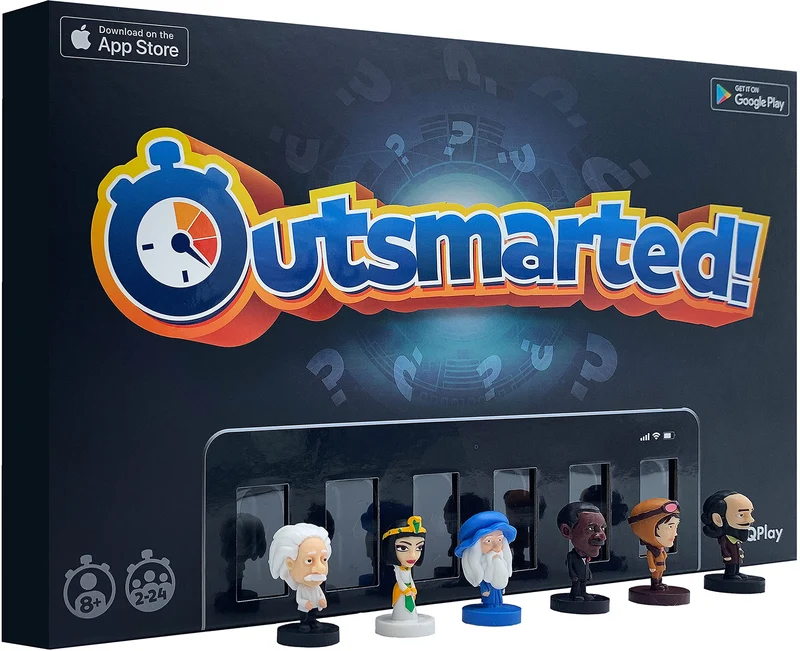 OUTSMARTED! Il gioco da tavolo con quiz per famiglie dal vivo | Età 8+ | Per 2 a 24 giocatori (Outsmarted edizione 2024)