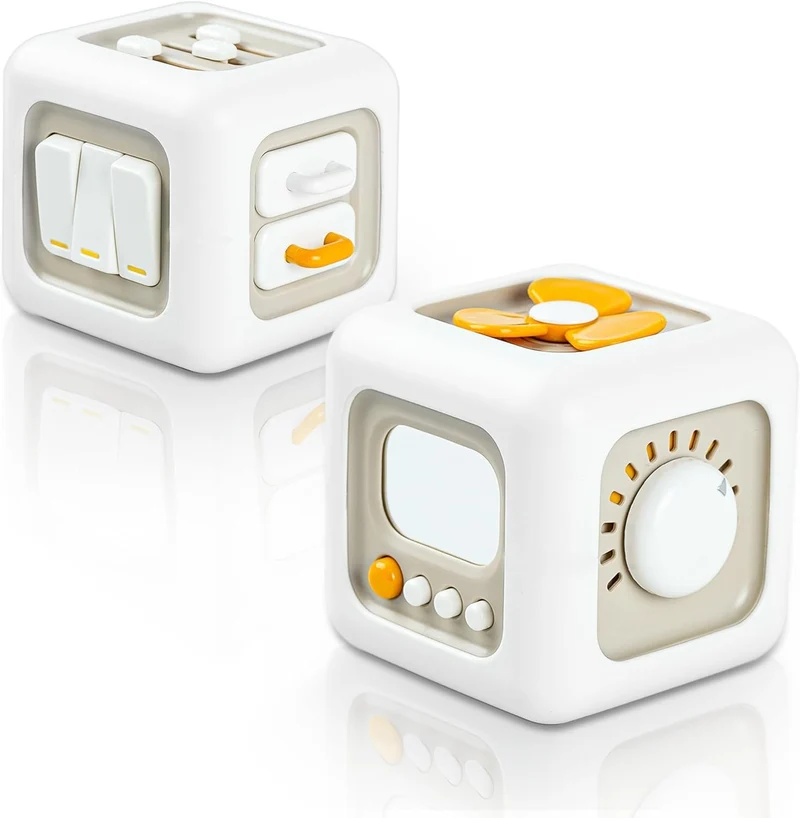 Loyzico Cubo Occupato 6 in 1, Giocattoli per Bambini per Bambine di 1 Anno, Giochi Sensoriali Montessori, Giocattoli da Viaggio per Bambini da 1 a 3 Anni, Regali per Bambini da 12 Mesi in su