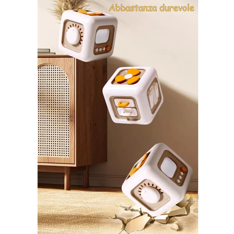 Loyzico Cubo Occupato 6 in 1, Giocattoli per Bambini per Bambine di 1 Anno, Giochi Sensoriali Montessori, Giocattoli da Viaggio per Bambini da 1 a 3 Anni, Regali per Bambini da 12 Mesi in su