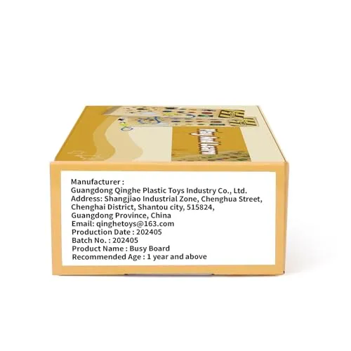 Giochi Bambini 1 anno Busy Board Montessori Gioco Bambino Regalo Bambino 1 2 3 anni Lavagna Montessori Sensoriale con Interruttore Luminoso a Led in Legno Attività Educative Giocattoli Da Viaggio