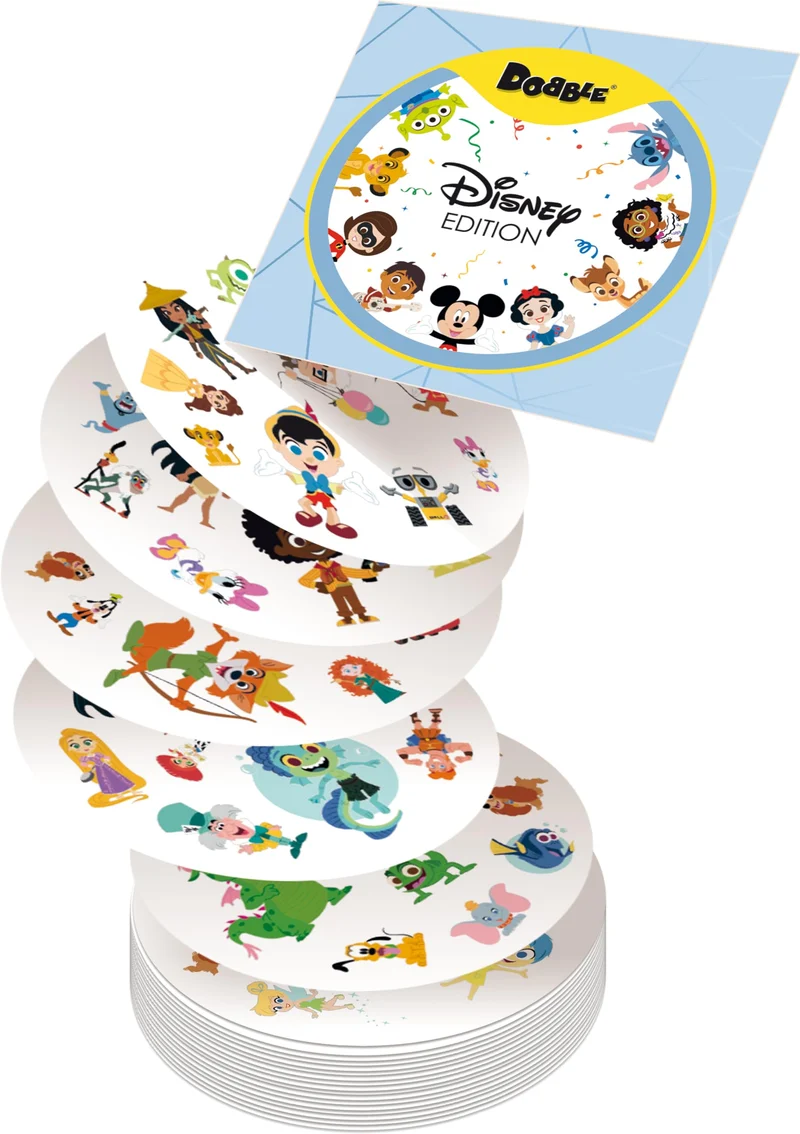 Asmodee - Dobble Disney Anniversary: 100 Years of Wonder - Divertente Gioco da Tavolo per Tutta la Famiglia con i Personaggi Disney, 2-8 Giocatori, 6+ Anni, Edizione in Italiano