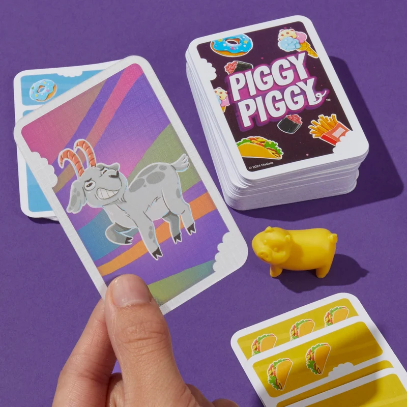 Piggy Piggy, gioco di carte, divertente e veloce gioco per famiglie, bambini, ragazzi e adulti, dai 7 anni in su, da 2 a 6 giocatori