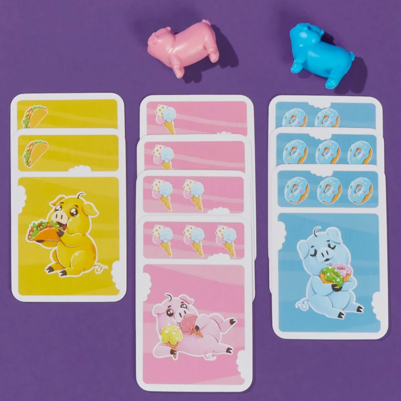 Piggy Piggy, gioco di carte, divertente e veloce gioco per famiglie, bambini, ragazzi e adulti, dai 7 anni in su, da 2 a 6 giocatori