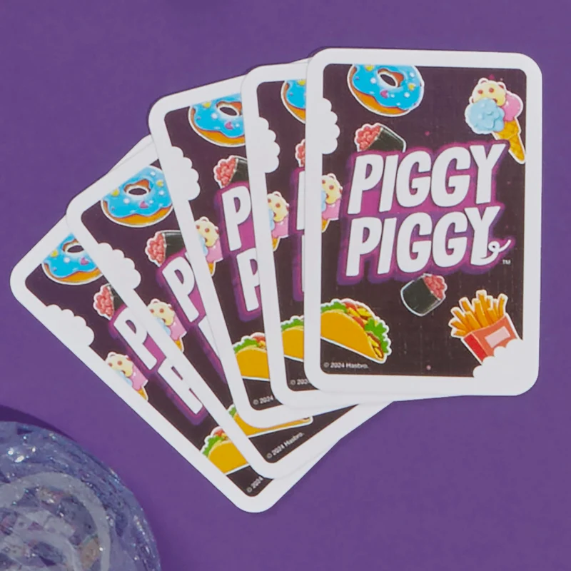 Piggy Piggy, gioco di carte, divertente e veloce gioco per famiglie, bambini, ragazzi e adulti, dai 7 anni in su, da 2 a 6 giocatori
