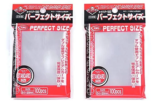 KMC 100 - Bustine protettive per carte, confezione da 2 pacchi, misura perfetta, morbide