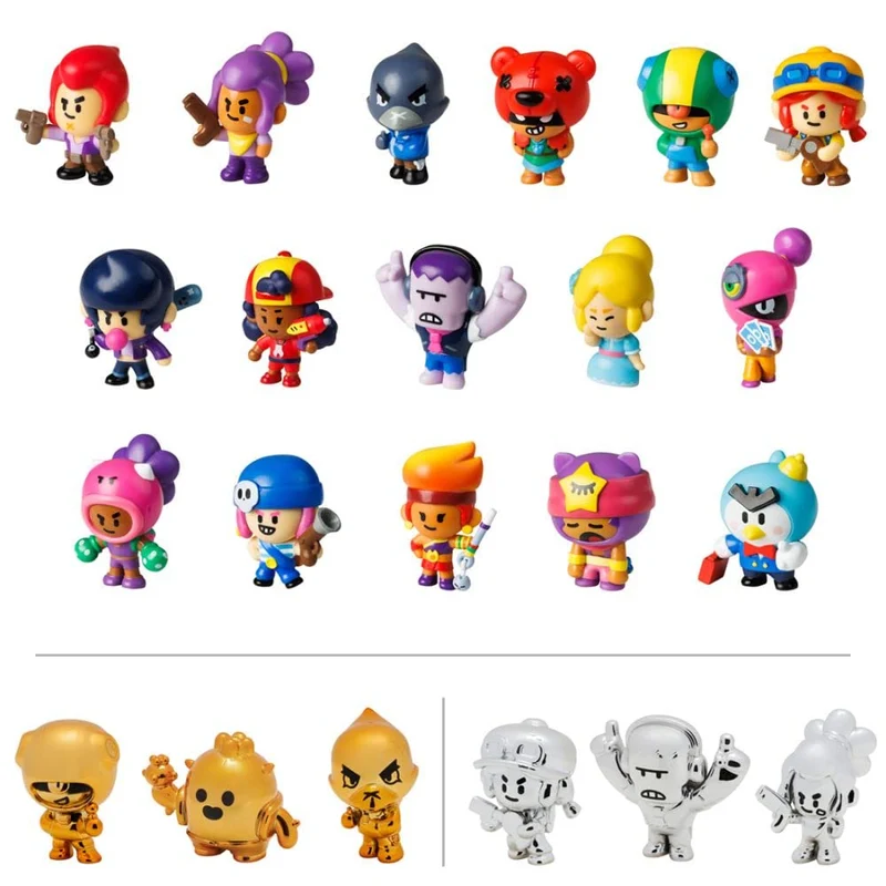 Brawl Stars- P.M.I Collectible Figures-3 Pack (S1), BRW2021