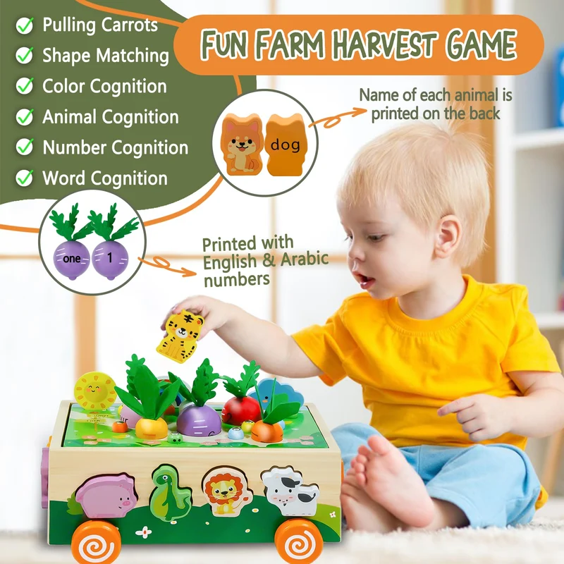 MutoToy ® Giochi Bambini 1 Anno, 6-in-1 Giochi Educativi Montessori 1 2 3 4 Anni, Giocattolo Educativo in Legno, Educativo Regalo Bambini per 1 2 3 4 Anni