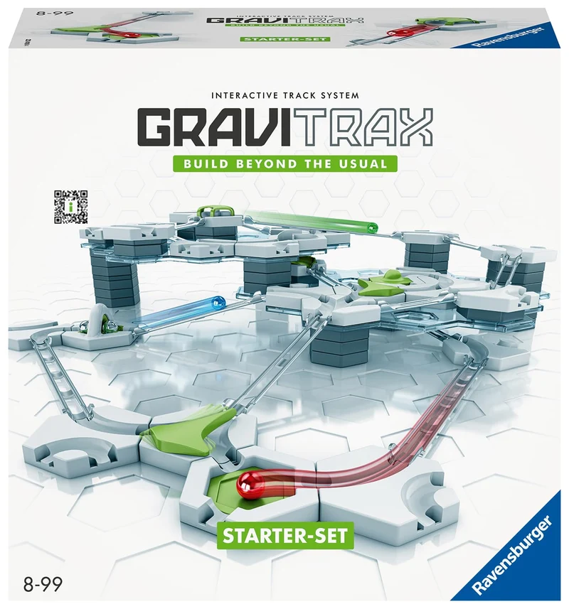 Ravensburger - GraviTrax Starter Kit, Pista di Biglie, Gioco Interattivo ed Educativo STEM, per Bambini 8+ Anni e Adulti, Compatibile con tutti i GraviTrax, 124 Pezzi