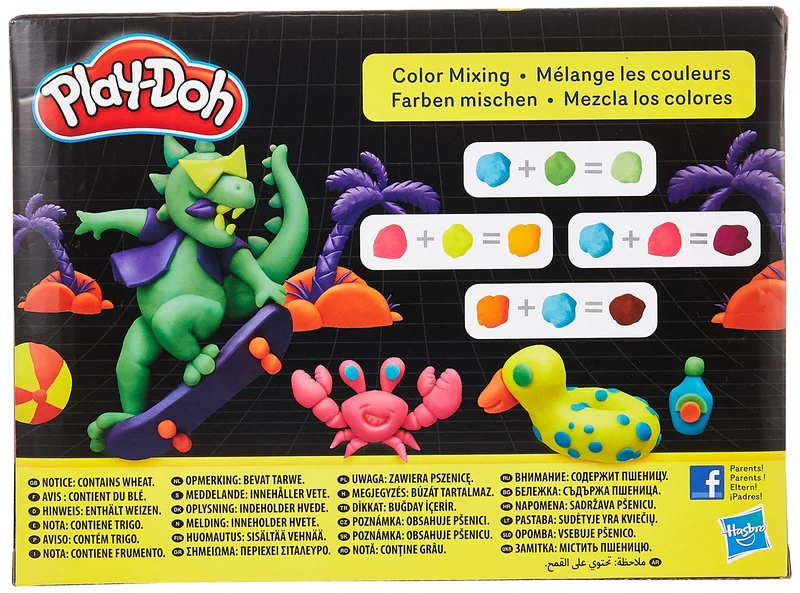 Play-Doh Hasbro Giochi per la Festa di Halloween per Bambini e Bambine da 2 Anni, Pasta da Modellare Neon Colori Vivaci (Confezione da 8 vasetti)