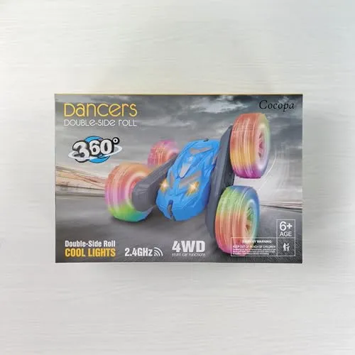 Cocopa Macchina Telecomandata per Bambini con Luce, Giochi Bambini 4 5 6 7 8 9 Anni, Regalo Bambino 3-12 Ragazzi Regali Giocattoli Natale Compleanno, Auto Radiocomandata 4X4 Truck Giochi Esterno (Blu)