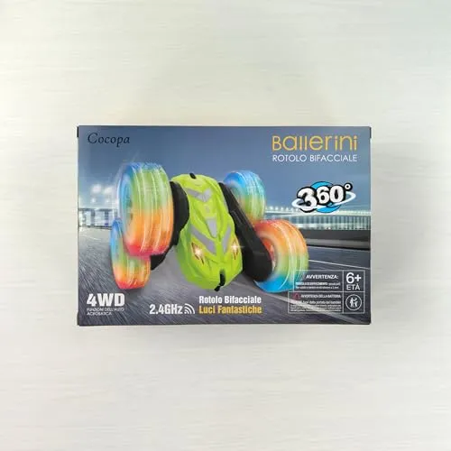 Cocopa Macchina Telecomandata per Bambini con Luce, Giochi Bambini 4 5 6 7 8 9 Anni, Regalo Bambino 3-12 Ragazzi Regali Giocattoli Natale Compleanno, Auto Radiocomandata 4X4 Truck Giochi Esterno (Blu)
