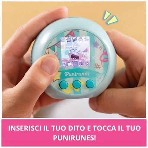 Punirunes, il tuo Cucciolo Digitale, Interattivo e Sensoriale, 55 Personaggi da Collezionare, Reagisce al tuo Tocco, Display LED a Colori, Giocattoli per Bambini e Bambine, 5+ Anni