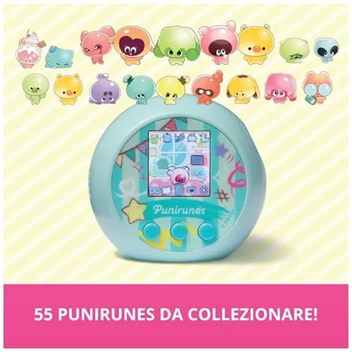 Punirunes, il tuo Cucciolo Digitale, Interattivo e Sensoriale, 55 Personaggi da Collezionare, Reagisce al tuo Tocco, Display LED a Colori, Giocattoli per Bambini e Bambine, 5+ Anni