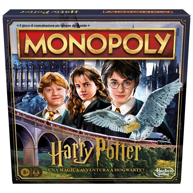 Hasbro Gaming, Regali Festa di Halloween per Bambini e Bambine Gioco del Mistero da tavolo Monopoly edizione Harry Potter - versione italiana
