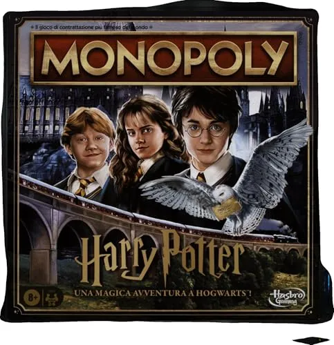 Hasbro Gaming, Regali Festa di Halloween per Bambini e Bambine Gioco del Mistero da tavolo Monopoly edizione Harry Potter - versione italiana