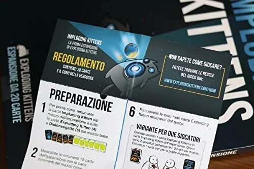 Asmodee - Imploding Kittens - Espansione Gioco di Carte Exploding Kittens, Edizione in Italiano