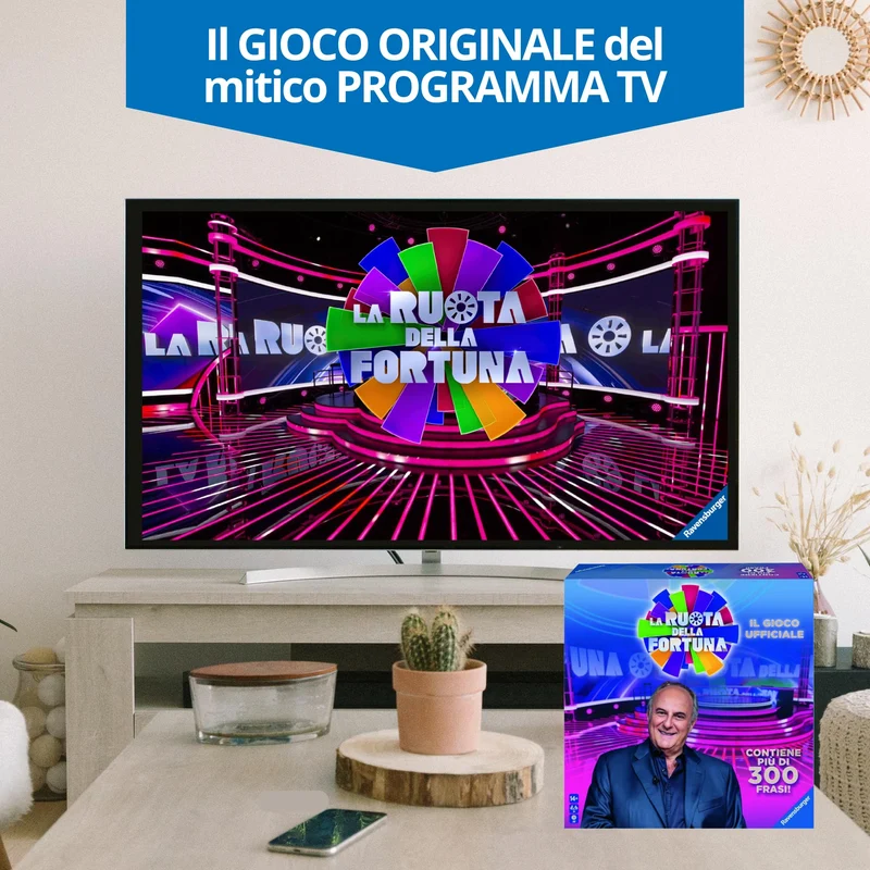 Ravensburger - La Ruota della Fortuna, Gioco da Tavolo per Tutta la Famiglia, 3+ Giocatori, Idea Regalo per Adulti e Ragazzi 14+ Anni, Edizione in Italiano