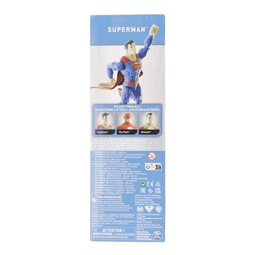 dc comics | SUPERMAN | Personaggio Superman 30 cm | Personaggio 30 cm con decorazioni originali, mantello e 11 punti di articolazione - Giocattoli per bambini e bambine dai 3 anni