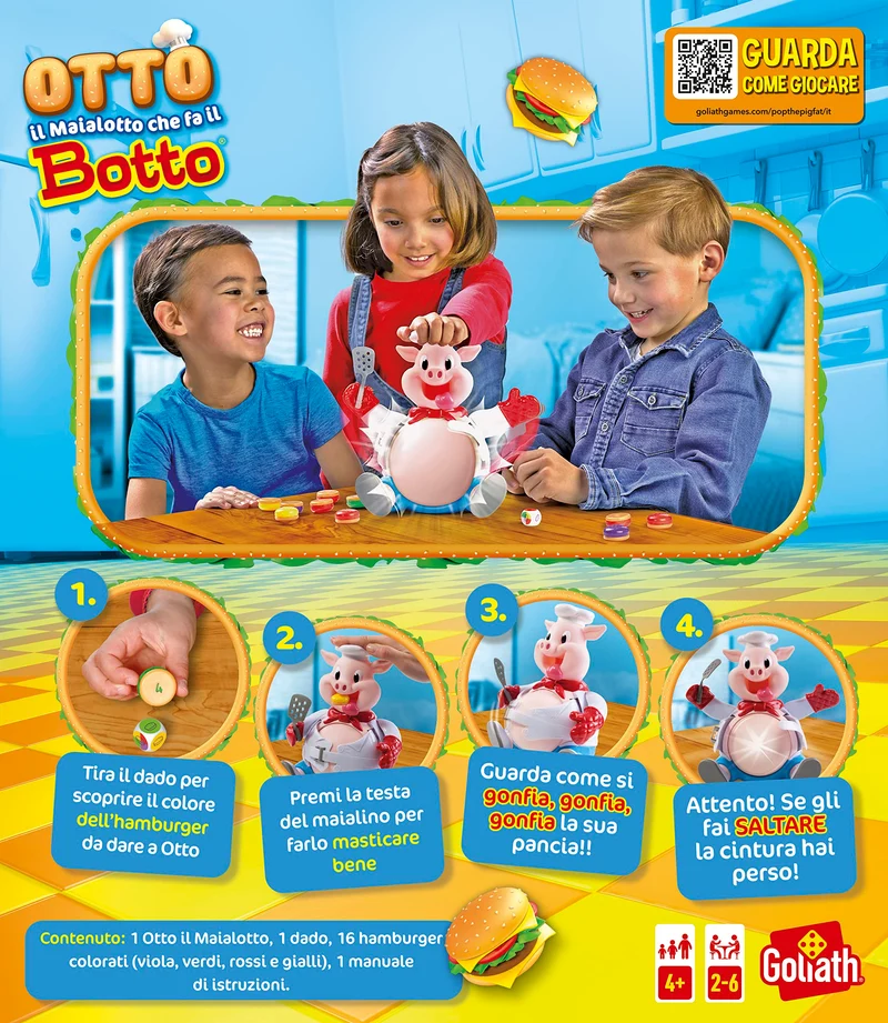 Goliath Otto il Maialotto + Puzzle (Esclusiva Amazon), Giochi Da Tavolo dai 4 Anni, Giocattoli per Bambini, Fai Mangiare il Maiale Fino a Fargli Scoppiare la Pancia, Regalo Bambino 4 Anni