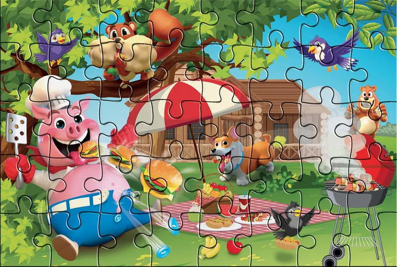 Goliath Otto il Maialotto + Puzzle (Esclusiva Amazon), Giochi Da Tavolo dai 4 Anni, Giocattoli per Bambini, Fai Mangiare il Maiale Fino a Fargli Scoppiare la Pancia, Regalo Bambino 4 Anni