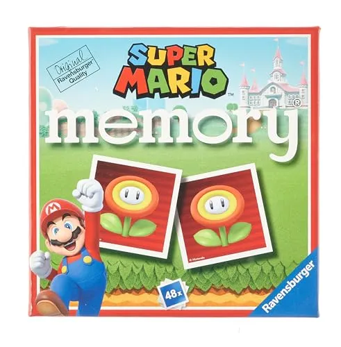 Ravensburger - Memory Super Mario, Gioco Da Tavolo, Memory Gioco per Bambini 3 Anni o più, 48 carte, 2 a 6 giocatori, Versione italiana
