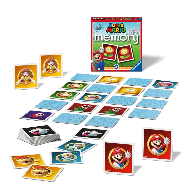 Ravensburger - Memory Super Mario, Gioco Da Tavolo, Memory Gioco per Bambini 3 Anni o più, 48 carte, 2 a 6 giocatori, Versione italiana