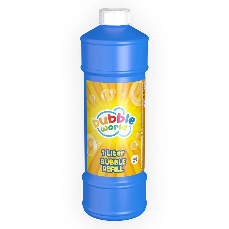 Bubble Word - Ricarica per Bolle di Sapone - 1L - Liquido Pronto all'Uso per giocabolle - Ipoallergenico - Senza Kathon e Privo di Glutine - Made in Italy, da 3 anni in su