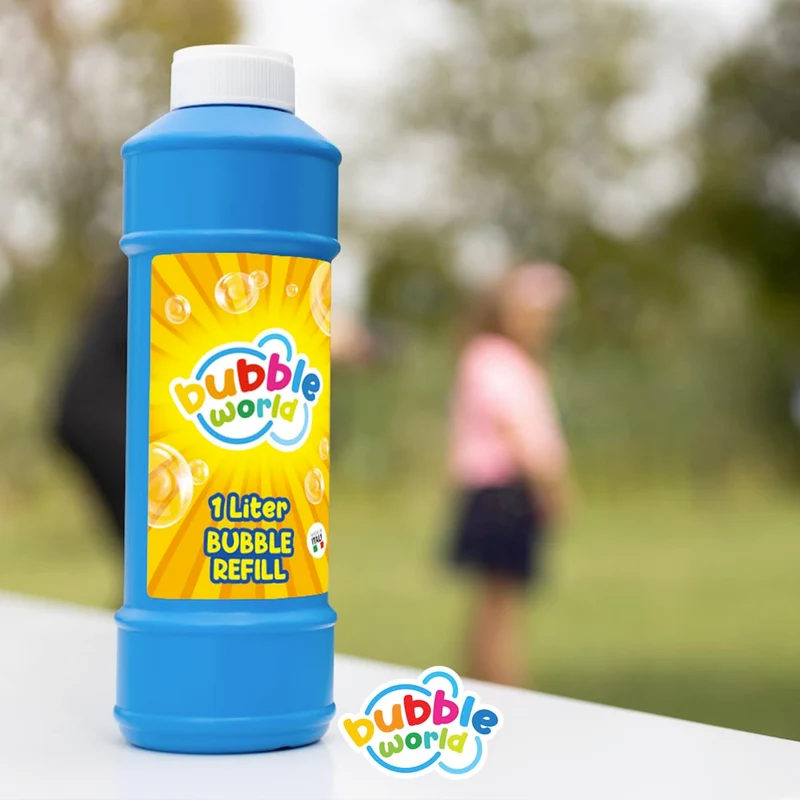Bubble Word - Ricarica per Bolle di Sapone - 1L - Liquido Pronto all'Uso per giocabolle - Ipoallergenico - Senza Kathon e Privo di Glutine - Made in Italy, da 3 anni in su