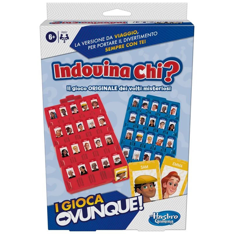 Indovina chi? I Gioca Ovunque, il gioco originale dei volti misteriosi per bambini e bambine, gioco portatile per 2 giocatori, gioco da viaggio per bambini e bambine