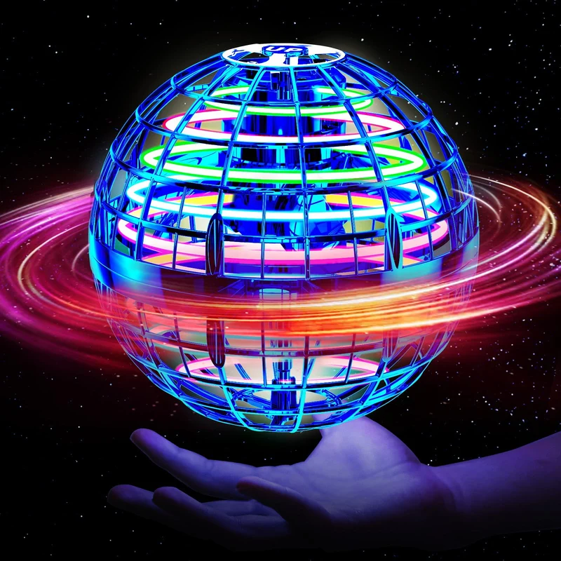 Ivtivfu Palla Volante (Blu) Giochi Flying Ball Hover UFO Spinner Palla Magica Boomerang Giocattoli Volanti Bambini Regalo di 6 7 8 9 10 12 Anni