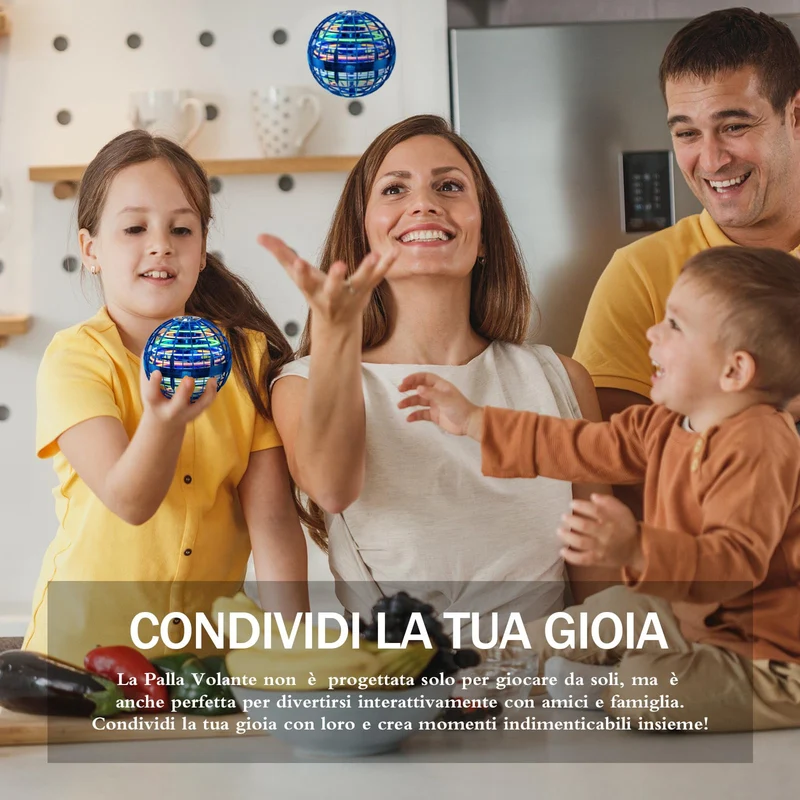 Ivtivfu Palla Volante (Blu) Giochi Flying Ball Hover UFO Spinner Palla Magica Boomerang Giocattoli Volanti Bambini Regalo di 6 7 8 9 10 12 Anni