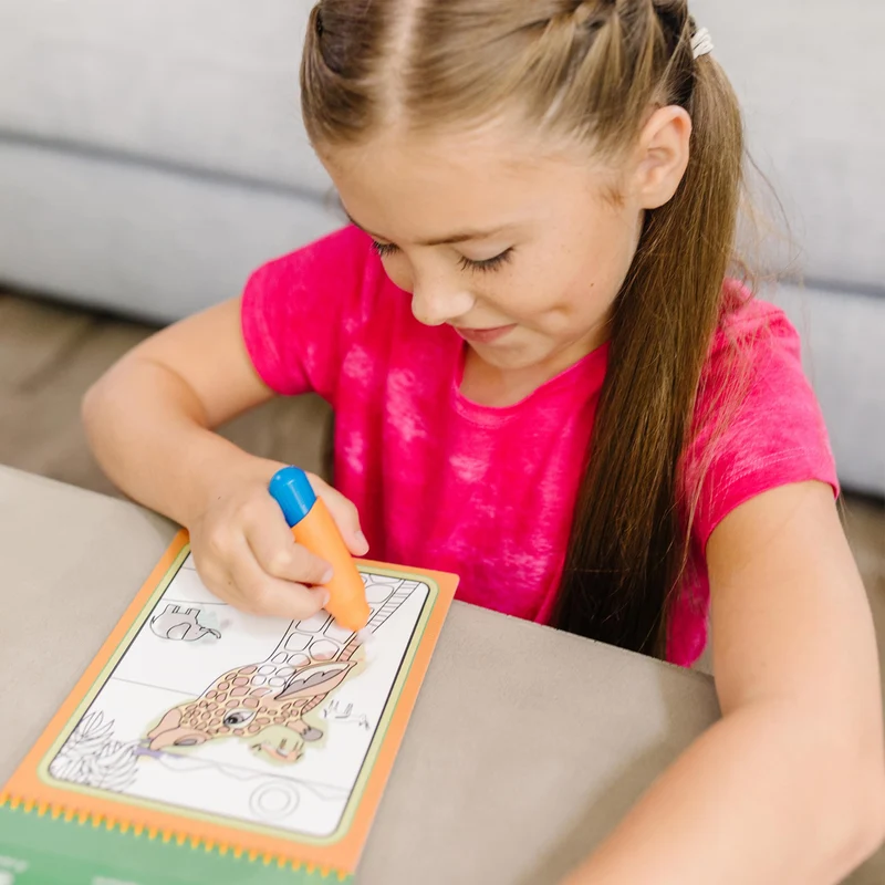 Melissa & Doug Water Wow Magic Book | Libro da Colorare con la Penna Magica a Tema Safari| Album con Pennarelli ad Acqua | Giochi da Viaggio per Bambini dai 3 ai 7 anni