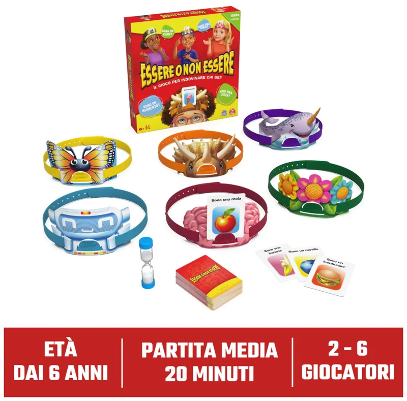 Editrice Giochi, Essere o Non Essere, Giochi da Tavolo per Indovinare Chi Sei, Giochi di Società per la Famiglia, carte per bambini, da 6 anni in su