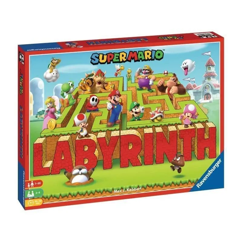 Ravensburger - Labirinto Super Mario, Gioco da Tavolo per Tutta la Famiglia, 2-4 Giocatori, Idea Regalo per Bambini 7+ Anni, Edizione in Italiano