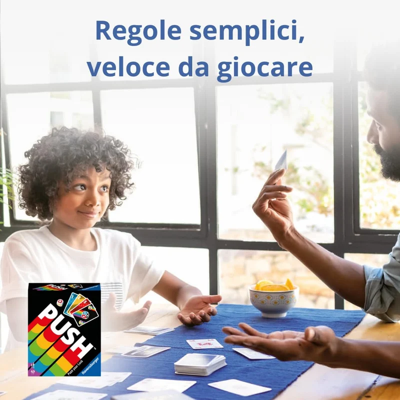 Ravensburger - Push, Gioco di Carte per Tutta la Famiglia, 2-6 Giocatori, Idea Regalo per Bambini e Ragazzi 8+ Anni, Edizione in Italiano