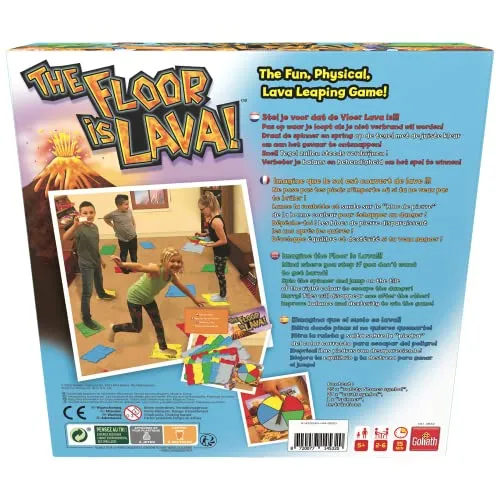 Goliath The Floor is Lava!, Giochi da Tavolo dai 5 Anni in Su, Gioco Interattivo per Bambini e Adulti, Promuove L'Attività Fisica e Accende l' Immaginazione