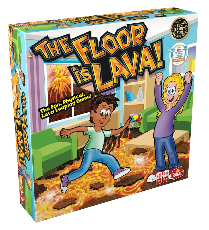 Goliath The Floor is Lava!, Giochi da Tavolo dai 5 Anni in Su, Gioco Interattivo per Bambini e Adulti, Promuove L'Attività Fisica e Accende l' Immaginazione
