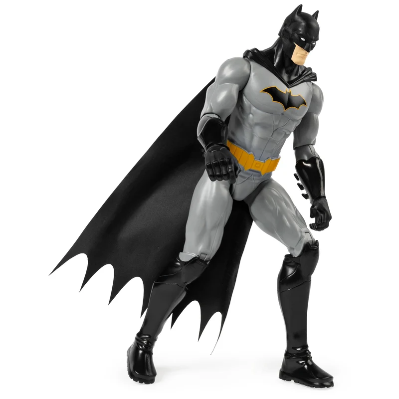 dc comics | BATMAN | Personaggio Batman in scala 30 cm con decorazioni originali, mantello e 11 punti di articolazione - Giocattoli per bambini e bambine dai 3 anni
