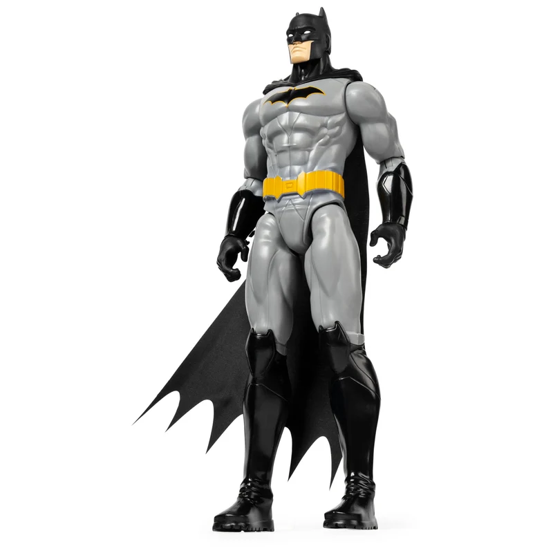 dc comics | BATMAN | Personaggio Batman in scala 30 cm con decorazioni originali, mantello e 11 punti di articolazione - Giocattoli per bambini e bambine dai 3 anni