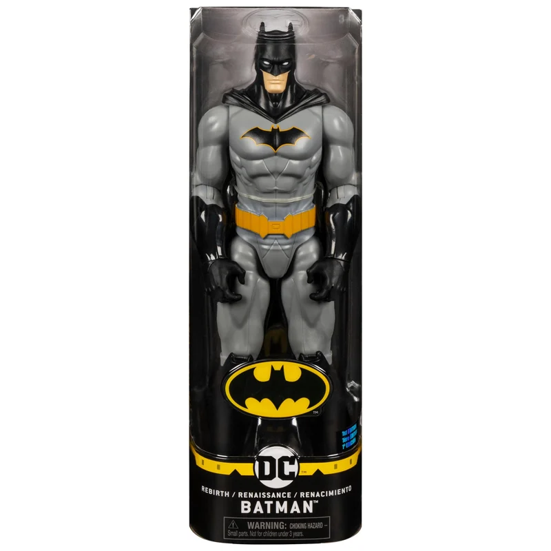 dc comics | BATMAN | Personaggio Batman in scala 30 cm con decorazioni originali, mantello e 11 punti di articolazione - Giocattoli per bambini e bambine dai 3 anni