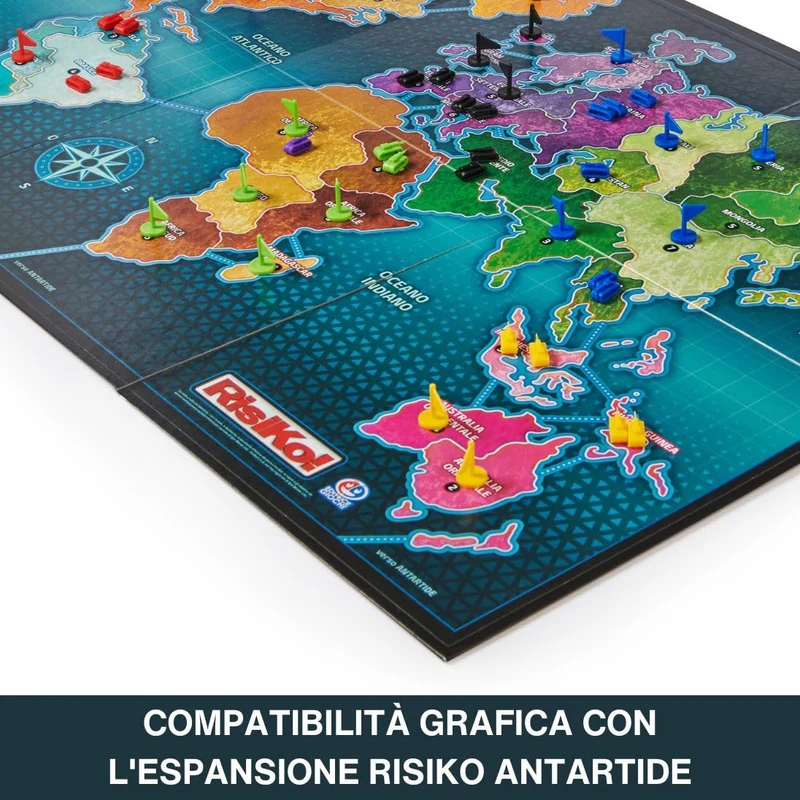 Editrice Giochi, Risiko, Giochi in Scatola, Risiko Classico Edizione 2023, Giochi di Società e Strategia per Famiglia e Amici, Giochi da Tavolo per Adulti e Bambini, da 3 a 6 Giocatori, 10+ Anni